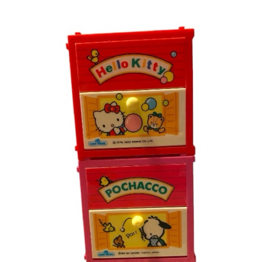 Vintage Hello Kitty and Pochacco Stackable Storage